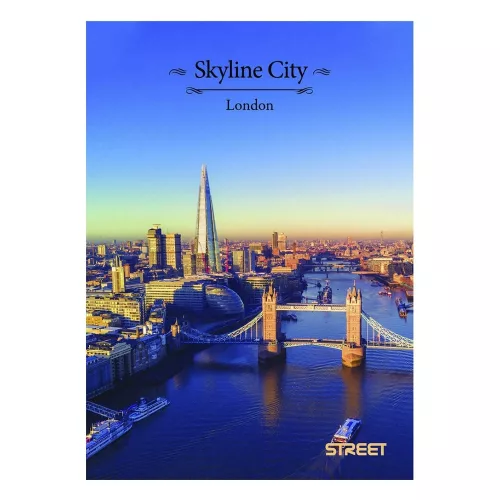 Füzet sima STREET A/4 54 lapos Skyline