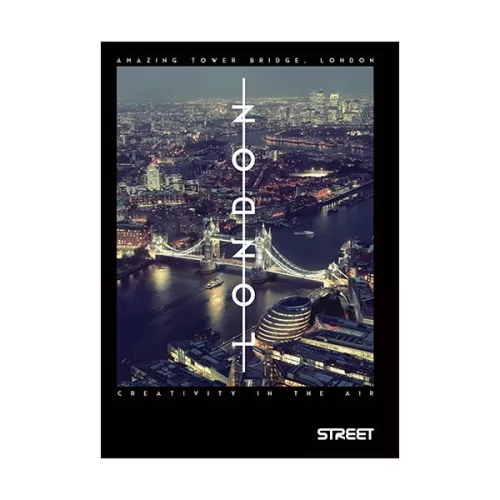 Füzet kockás STREET A/4 50 lapos Bridges