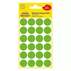   Etikett AVERY 3597 öntapadó jelölőpont zöld 18mm 96 jelölőpont/csomag