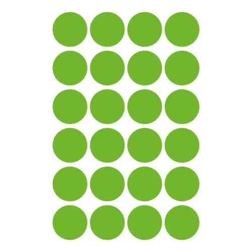 Etikett AVERY 3597 öntapadó jelölőpont zöld 18mm 96 jelölőpont/csomag