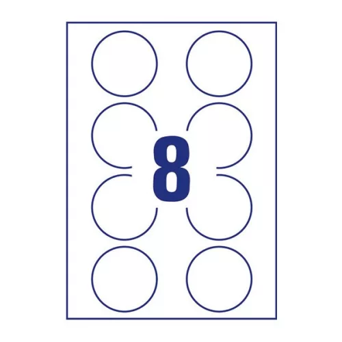 Etikett AVERY L5081 65 mm kör visszaszedhető 10 íves