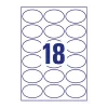 Etikett AVERY L5087  63,5x42,3 mm ovális visszaszedhető 10 lapos