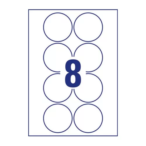 Etikett AVERY L6228-10  69 mm univerzális kör 10 lapos