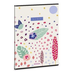   Füzet vonalas ARS UNA A/4 40 lapos Extra kapcsos Cream Hibiscus