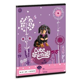   Füzet ARS UNA A/5 32 lapos vonalas 14-32 I. osztályos Cute Animals-Puppy