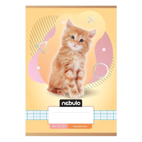 Füzet kockás NEBULO A/5 32 lapos 27-32 Állatok 16 darabos