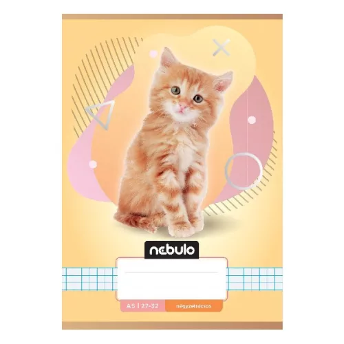 Füzet kockás NEBULO A/5 32 lapos 27-32 Állatok 16 darabos