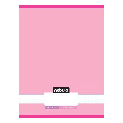 Füzet kockás NEBULO A/4 32 lapos 87-32 Monochrome és Gradient lányos 12 darabos
