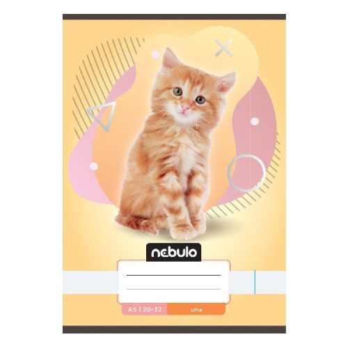 Füzet sima NEBULO A/5 32 lapos 20-32 Állatok 16 darabos