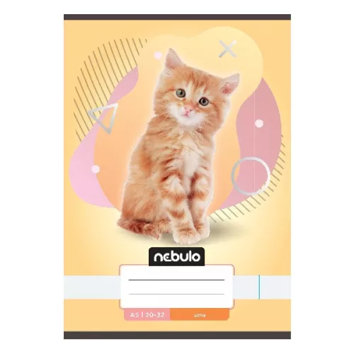 Füzet sima NEBULO A/5 32 lapos 20-32 Állatok 16 darabos