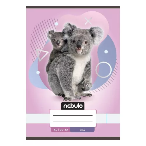Füzet sima NEBULO A/5 32 lapos 20-32 Állatok 16 darabos