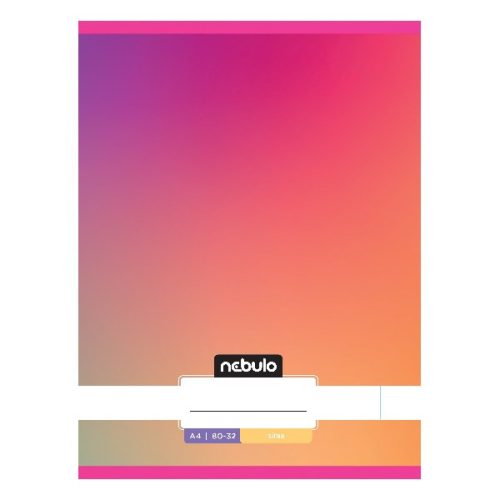 Füzet sima NEBULO A/4 32 lapos 80-32 Monochrome és Gradient lányos 12 darabos