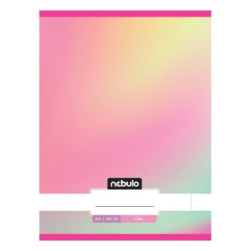 Füzet sima NEBULO A/4 32 lapos 80-32 Monochrome és Gradient lányos 12 darabos