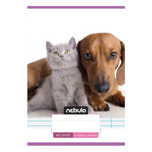 Füzet vonalas NEBULO A/5 32 lapos 21-32 4-8. osztályos Cuki I. 16 darabos