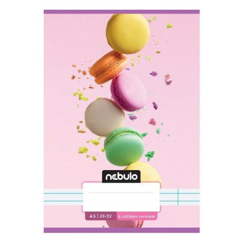 Füzet vonalas NEBULO A/5 32 lapos 21-32 4-8. osztályos Cuki I. 16 darabos