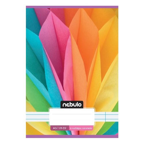 Füzet vonalas NEBULO A/5 32 lapos 21-32 4-8. osztályos Cuki I. 16 darabos