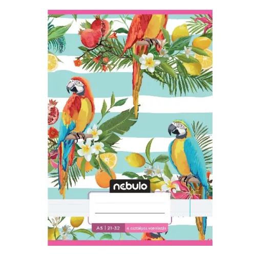 Füzet vonalas NEBULO A/5 32 lapos 21-32 4-8.osztályos Cuki II. 16 darabos