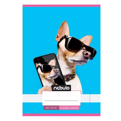 Füzet vonalas NEBULO A/5 32 lapos 21-32 4-8.osztályos Cuki II. 16 darabos
