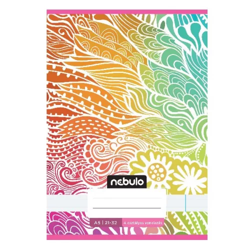 Füzet vonalas NEBULO A/5 32 lapos 21-32 4-8.osztályos Cuki II. 16 darabos