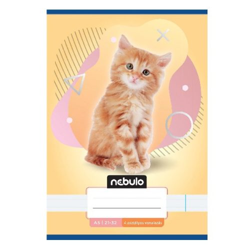 Füzet vonalas NEBULO A/5 32 lapos 21-32 4-8. osztályos Állatok 16 darabos