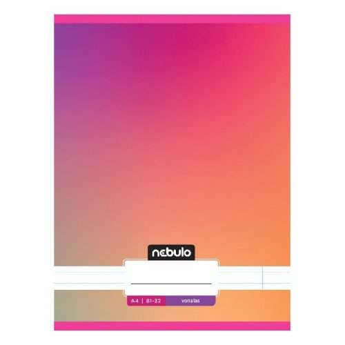 Füzet vonalas NEBULO A/4 32 lapos 81-32 Monochrome és Gradient lányos 12 darabos
