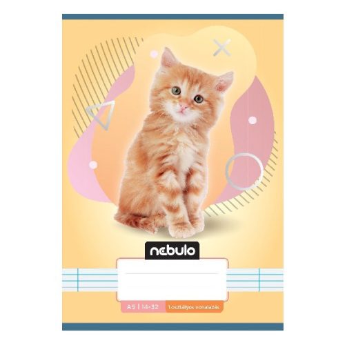 Füzet vonalas NEBULO A/5 32 lapos 14-32 1. osztályos Állatok 16 darabos