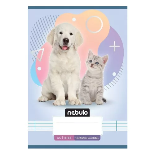 Füzet vonalas NEBULO A/5 32 lapos 14-32 1.osztályos Állatok 16 darabos