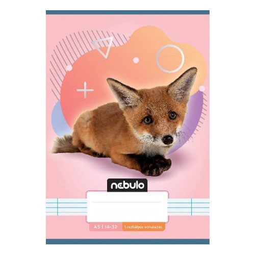 Füzet vonalas NEBULO A/5 32 lapos 14-32 1. osztályos Állatok 16 darabos