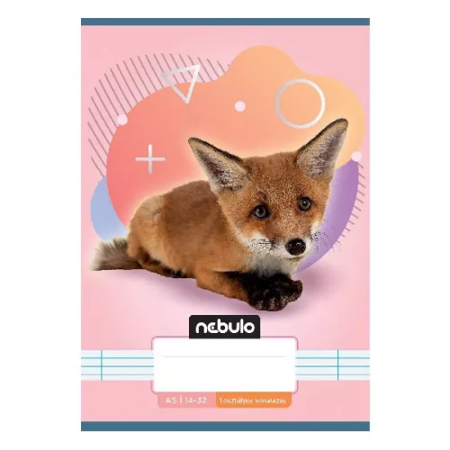 Füzet vonalas NEBULO A/5 32 lapos 14-32 1.osztályos Állatok 16 darabos
