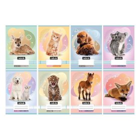   Füzet vonalas NEBULO A/5 32 lapos 16-32 2. osztályos Állatok 16 darabos