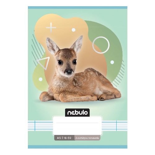 Füzet vonalas NEBULO A/5 32 lapos 16-32 2. osztályos Állatok 16 darabos