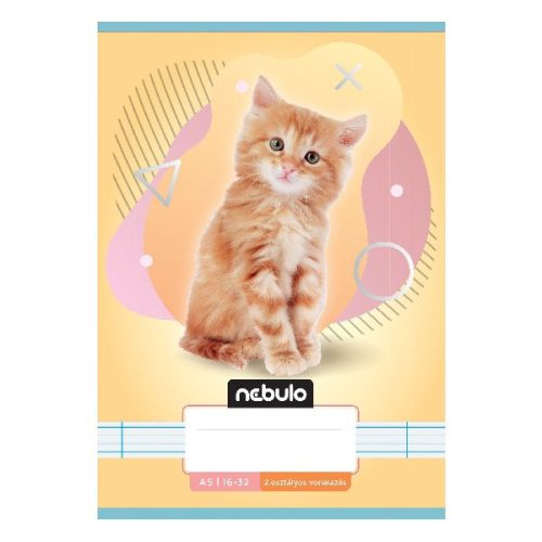 Füzet vonalas NEBULO A/5 32 lapos 16-32 2. osztályos Állatok 16 darabos