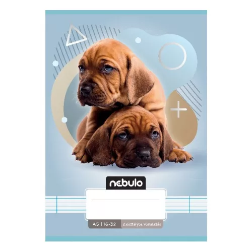 Füzet vonalas NEBULO A/5 32 lapos 16-32 2.osztályos Állatok 16 darabos