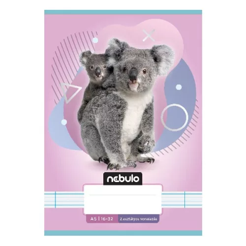 Füzet vonalas NEBULO A/5 32 lapos 16-32 2.osztályos Állatok 16 darabos