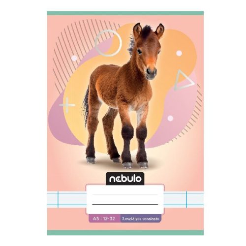 Füzet vonalas NEBULO A/5 32 lapos 12-32 3. osztályos Állatok 16 darabos