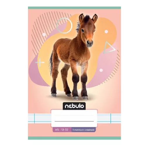 Füzet vonalas NEBULO A/5 32 lapos 12-32 3.osztályos Állatok 16 darabos