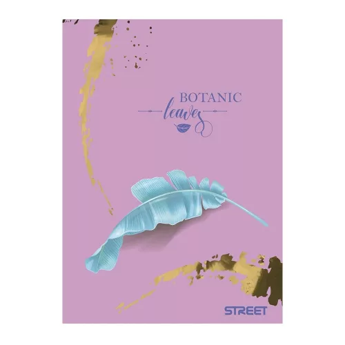 Füzet vonalas STREET A/4 54 lapos Botanic margóval