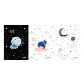 Füzet vonalas STREET A/4 54 lapos Black&Gold margóval