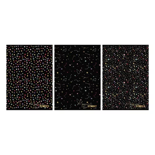 Füzet vonalas STREET A/4 54 lapos Black&Gold margóval