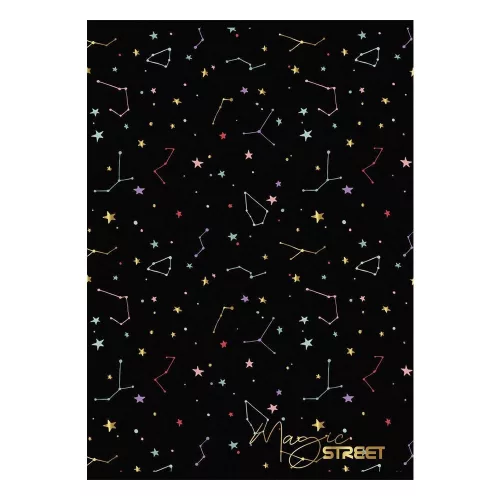 Füzet vonalas STREET A/4 54 lapos Black&Gold margóval