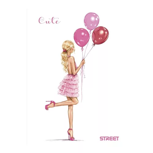 Füzet vonalas STREET A/4 54 lapos Cute margóval