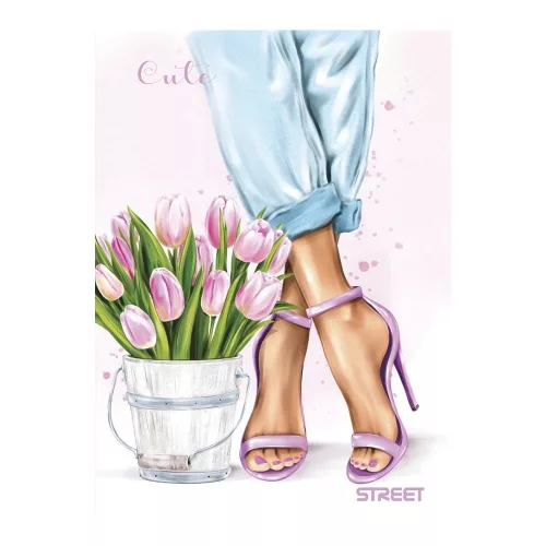 Füzet vonalas STREET A/4 54 lapos Cute margóval