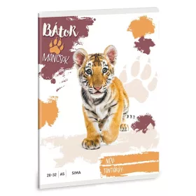 Füzet sima ARS UNA A/5 32 lapos 20-32 Bátor mancsok-Tigris