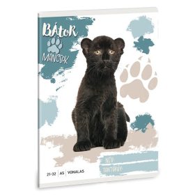   Füzet vonalas ARS UNA A/5 32 lapos 21-32 4-8. osztályos Bátor mancsok-Fekete párduc