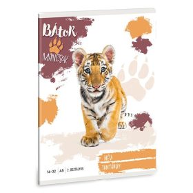   Füzet vonalas ARS UNA A/5 32 lapos 16-32 2. osztályos Bátor mancsok-Tigris