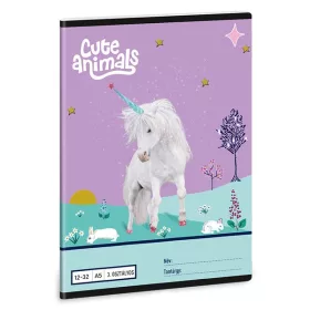   Füzet vonalas ARS UNA A/5 32 lapos 12-32 3.osztályos Cute Animals-Unicorn