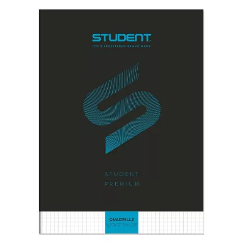 Füzet kockás ICO Student Black Prémium A/4 32 lapos