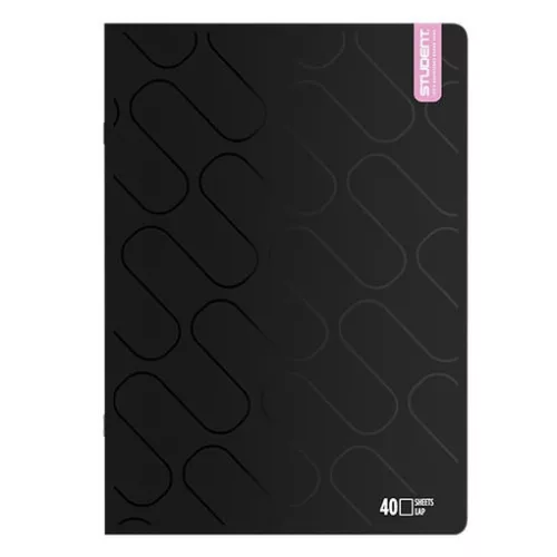 Füzet sima ICO Student Black Prémium A/4 40 lapos