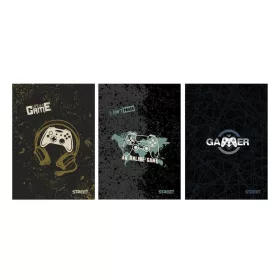 Füzet vonalas STREET A/5 54 lapos Gaming margóval