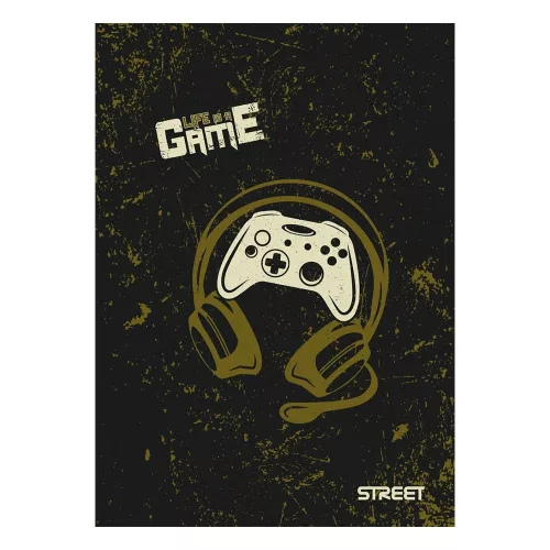 Füzet vonalas STREET A/5 54 lapos Gaming margóval